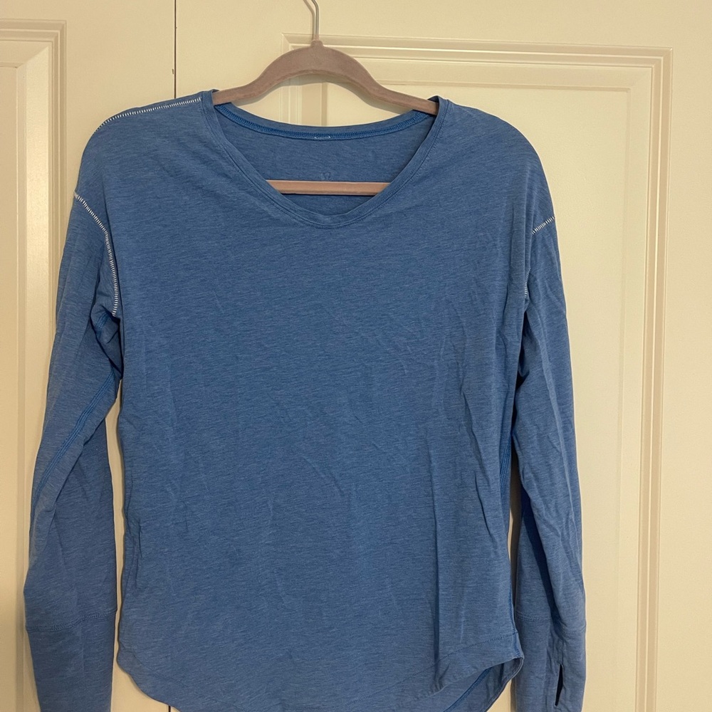 lululemon athletica Blue Long Sleeve Tee